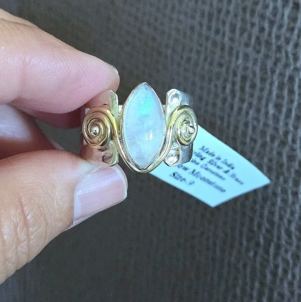 ✨️HP✨️ Shivam Rainbow🌈 Moonstone🌙 Statement Ring💍 - NWT